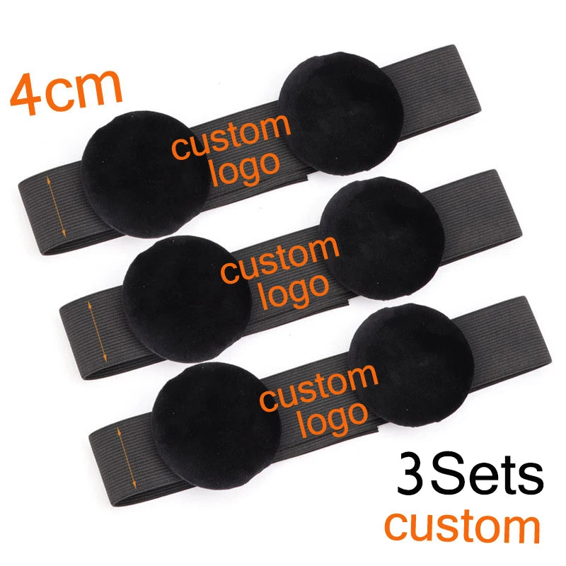 Edge Melt Band With Ear Protector For Lace Wigs 3Pcs Elastic Band With Logo Personalized For Laying Lace Edge Slayer Hair Band